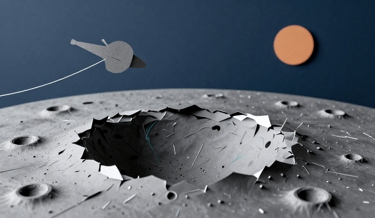South Korean orbiter images Moon crater from SpaceX impact