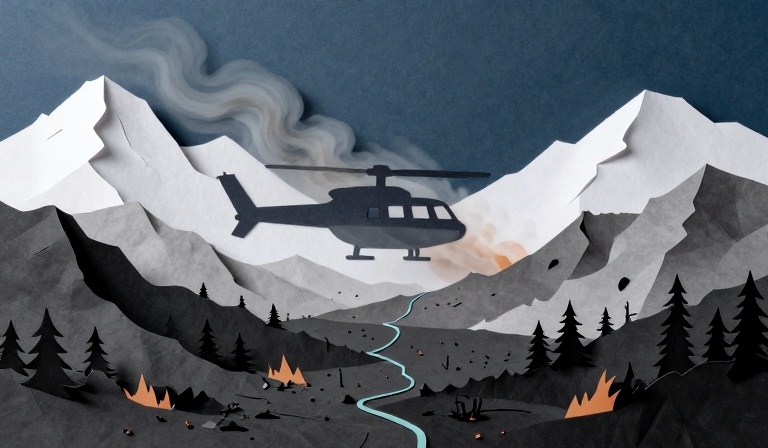 Firefighting helicopter crashes near Richfield, crew missing