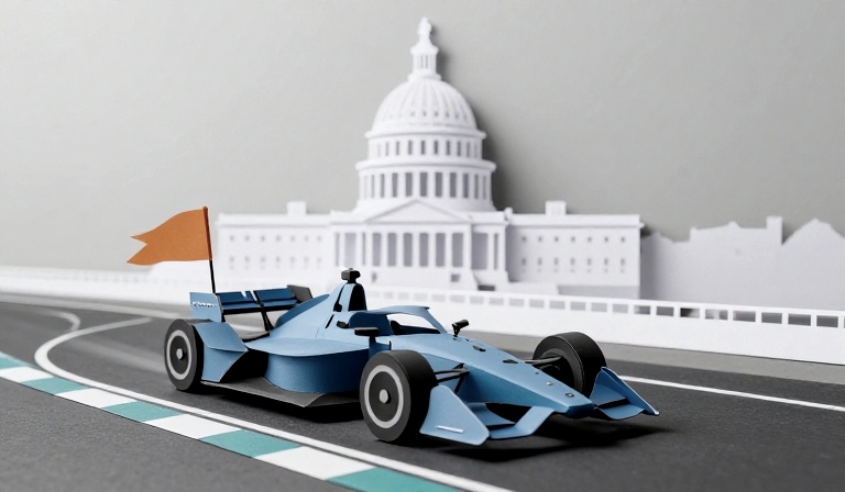 Freedom 250 Grand Prix Begins With Trump Flag Start
